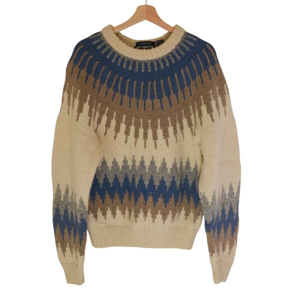 Vintage Mens Wool Fair Isle Sweater - Picture 1 of 4